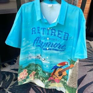 Tropical Blue Graphic Men's Shirt